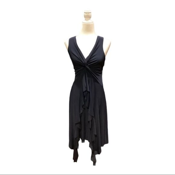 Taylor Navy Blue Sleeveless Midi Dress Size 2 - Picture 1 of 4